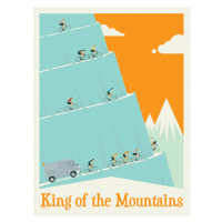 Ilustrace King of the Mountains Tour De France, Wyatt 9, 30 × 40 cm