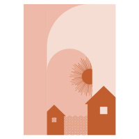 Ilustrace Simple home shape Flat Boho Geometric, Salman Alfa, (30 x 40 cm)