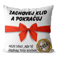 Impar polštář Zachovej klid - rok narození 2014