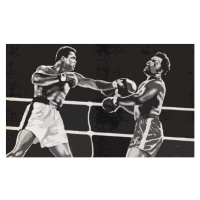 Fotografie Muhammad Ali defeating George Foreman, English School,, (40 x 24.6 cm)