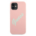 Guess GUHCP12SLSVSPG hard silikonové pouzdro iPhone 12 Mini 5.4" green-pink Silicone Vintage