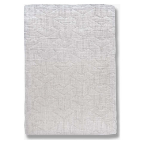 Bílý přehoz z recyklované bavlny na jednolůžko 140x250 cm Trio – Mette Ditmer Denmark