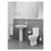 GROHE Bau Ceramic WC kombi set s nádržkou a sedátkem softclose, rimless, alpská bílá 39604000