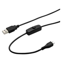 Raspberry Pi USB-A/USB-B napájecí kabel s vypínačem