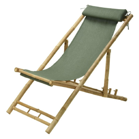 ProGarden Bambusové plážové lehátko KOLEN zelené