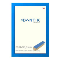 DANTIK rámeček 20 × 30, PASTELKA světle modrý rovný sklo čiré