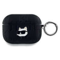 Karl Lagerfeld PU Embossed Choupette Head Pouzdro pro AirPods Pro Black