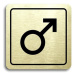 Accept Piktogram "WC muži IV" (80 × 80 mm) (zlatá tabulka - černý tisk)