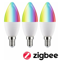 PAULMANN Standard 230V Smart Home Zigbee 3.0 LED svíčka E14 3x5W RGBW+ stmívatelné mat