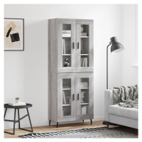 vidaXL Skříň highboard šedá sonoma 69,5 x 34 x 180 cm kompozitní dřevo