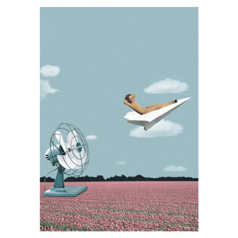 Ilustrace Where the wind takes me, Maarten Léon, (30 x 40 cm)