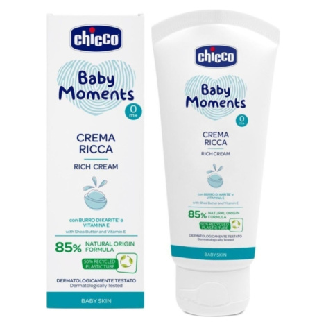 CHICCO Krém vyživující Baby Moments 85% přírodních složek 100ml, 0m+