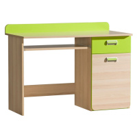 Počítačový stůl melisa - jasan/zelená