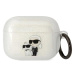 Pouzdro Karl Lagerfeld Airpods Pro cover transparent Gliter Karl&Choupette (KLAPHNKCTGT)