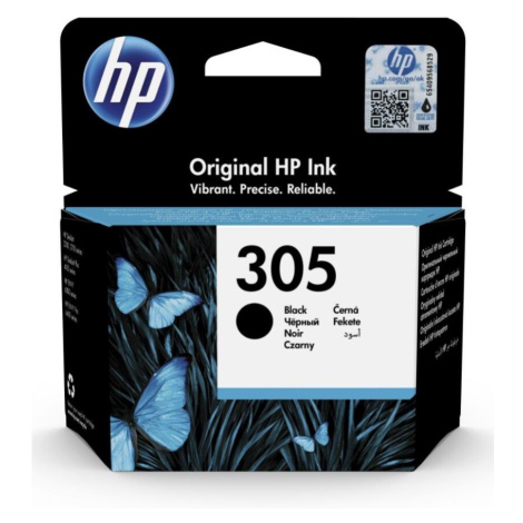 HP 305 originální inkoustová kazeta černá 3YM61AE Černá