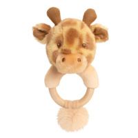 KEEL SE6719 - Plyšový chrastící kroužek žirafa 14 cm