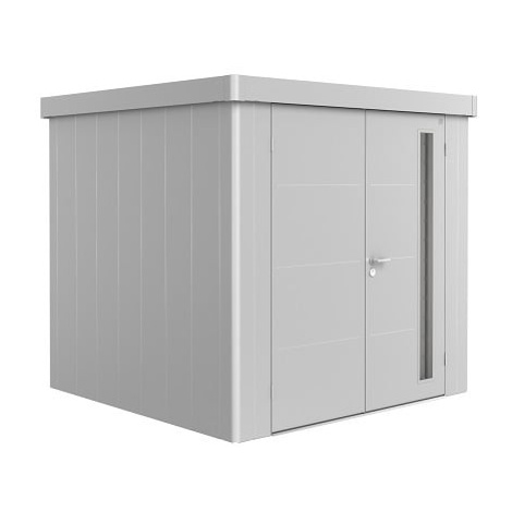 Zahradní domek NEO 2B, stříbrná, dvoukřídlé dveře BH81063 Biohort