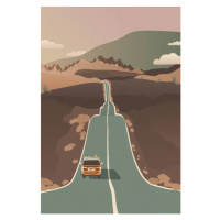 Ilustrace Retro Road Surf Trip Concept, Vector, LucidSurf, 26.7 × 40 cm