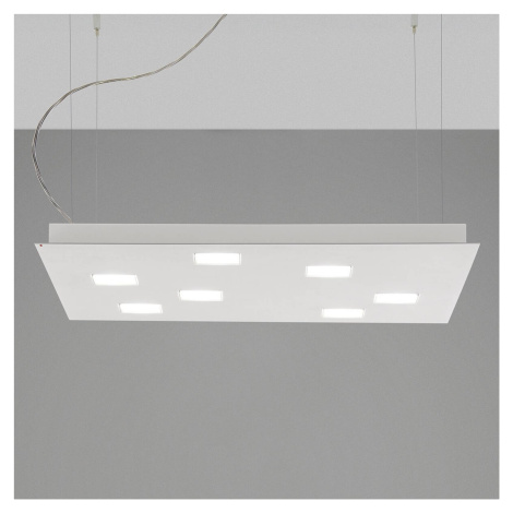 Fabbian Fabbian Quarter - bílé závěsné světlo LED 7zdr