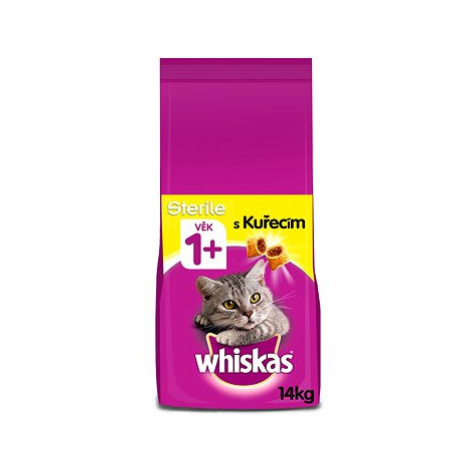 Whiskas granule kuřecí pro kastrované dospělé kočky 14 kg