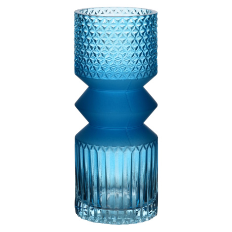 Mondex Skleněná váza Serenite 9,5x24 cm modrá