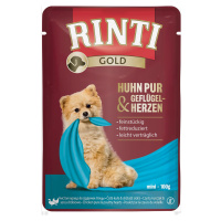 RINTI Gold kuře a drůbeží srdce 10 × 100 g