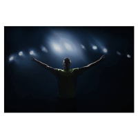 Umělecká fotografie Soccer player shouting in stadium, victorious, Stanislaw Pytel, (40 x 26.7 c