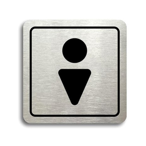 Accept Piktogram "WC muži II" (80 × 80 mm) (stříbrná tabulka - černý tisk)