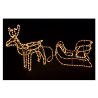 Nexos 29211 Svítící vánoční sob - LED světelná dekorace - 140 cm 336 LED