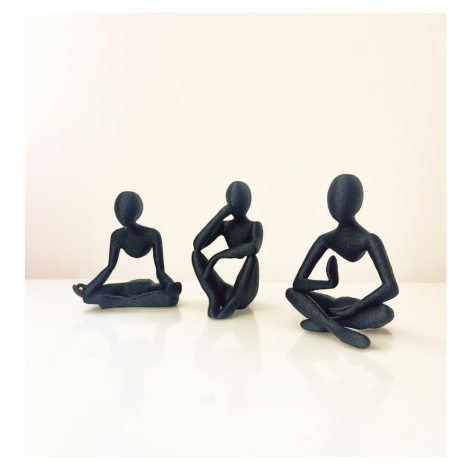 Plantbee Dekorativní soška Dea set 3ks černá