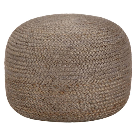 vidaXL Ručně vyrobený sedací puf světle šedý 45 x 30 cm juta