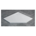 RONAL LIVADA W20563609004, 90x90x3,5 cm, pětiúhelníková sprchová vanička z litého mramoru, bílá 