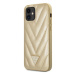 Guess GUHCP12SPUVQTMLBE hard silikonové pouzdro iPhone 12 Mini 5.4" gold V-Quilted Collection