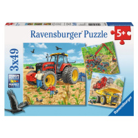 Ravensburger Puzzle Velké pracovní stroje 3x49 dílků