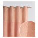 Dekorační vzorovaný velvet závěs s kroužky BLISSY pudrová růžová 140x250 cm (cena za 1 kus) MyBe