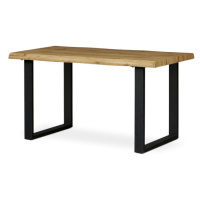 Jídelní stůl ADDY dub divoký/černá, šířka 135 cm