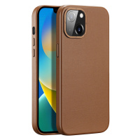 Kožené pouzdro Dux Ducis Grit pro iPhone 14 Plus, elegantní kryt z umělé kůže (kompatibilní s Ma