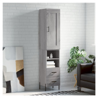 vidaXL Skříň highboard šedá sonoma 34,5 x 34 x 180 cm kompozitní dřevo