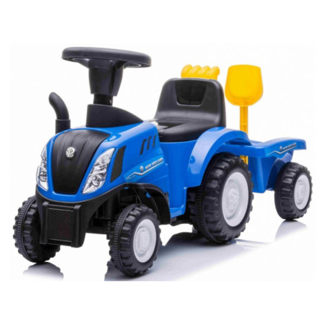 mamido Dětské odrážedlo traktor s přívěsem New Holland T7 modrý