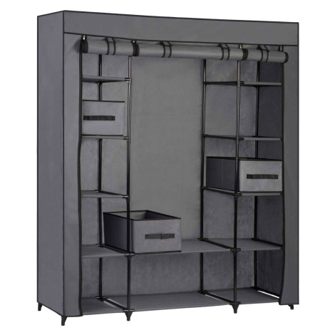 Massido 680010 Velká textilní skříň se zásuvkami 45 × 135 × 170 cm, tmavě šedá