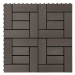 SHUMEE Terasové dlaždice z dřevoplastu 30 × 30 cm, 11 ks, 1 m2, tmavě hnědé