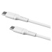 FIXED Liquid silicone kabel USB-C/USB-C (PD), 1.2m, USB 2.0, 60W, bílý