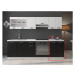Expedo Kuchyňská skříňka dolní dvoudveřová s pracovní deskou EPSILON 80D 2F ZB, 80x82x60, černá/