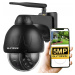 Bezdrátová otočná WiFi kamera 5MP 2K Pohybový senzor Alarm Záznam Sd Zoom