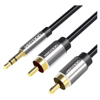 Kabel Vention 3.5mm Male to 2x RCA Male Audio Cable 2m BCFBH Black
