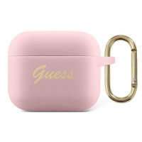 Guess GUA3SSSI pouzdro na Airpods 3. Generace pink Silicone Vintage Script