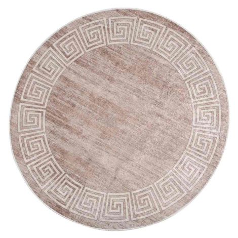 vidaXL Koberec pratelný 120 cm béžový protiskluzový