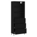 vidaXL Skříň highboard černá 69,5 x 34 x 180 cm kompozitní dřevo