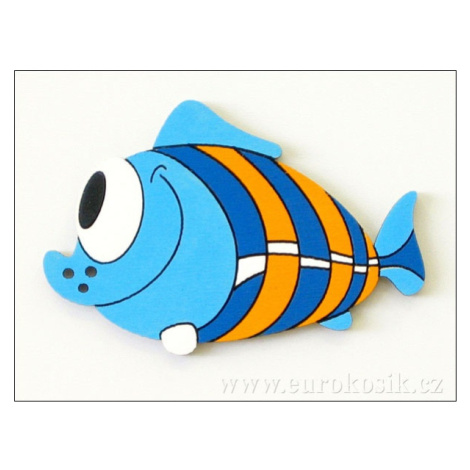 Dekorace ryba modrá 8,5cm - balení 5ks