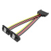 Vention SATA 15P (M) to 2x 15P SATA 90° (F) Power Splitter Cable 0.15m Black